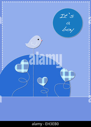 Illustration des Baby-Hintergrund für männlich Stockfoto