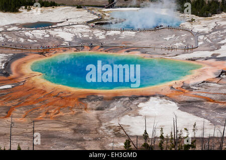 Grand prismatische Frühling, Yellowstone-Nationalpark, Wyoming Stockfoto