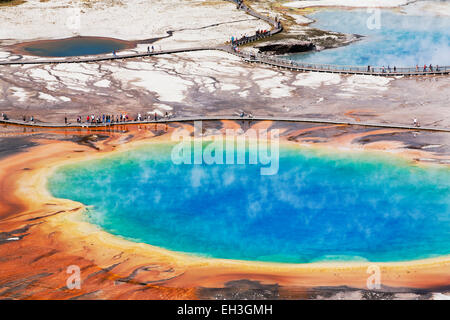 Grand prismatische Frühling, Yellowstone-Nationalpark, Wyoming Stockfoto