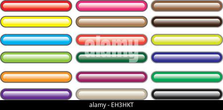 Satz von den bunten Tasten. Stock Vektor