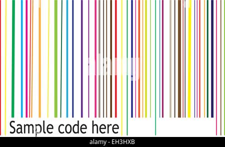 Farbe-Barcode auf einem weißen Hintergrund. Stock Vektor