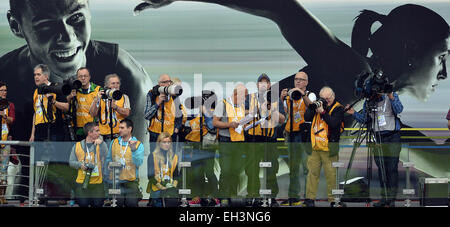 Prag, Tschechische Republik. 6. März 2015. Fotografen von European Athletics Indoor Championships in Prag, Tschechische Republik, auf Freitag, 6. März 2015. Bildnachweis: Katerina Sulova/CTK Foto/Alamy Live-Nachrichten Stockfoto