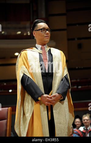 GOK Wan ist Ehrendoktor von Birmingham City University Featuring: Gok Wan wo: Birmingham, Vereinigtes Königreich bei: 01 Sep 2014 Stockfoto