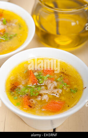 traditionellen syrischen Gerste Brühe Suppe Aleppo Stil namens Talbina oder Tirbiyali typische Gerichte nach dem Ramadan Stockfoto