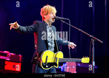 MADRID - SEP 13: Beck (legendäre amerikanische Musiker, Sänger, Songwriter und Multi-Instrumentalist) Konzert in Dcode Festival. Stockfoto