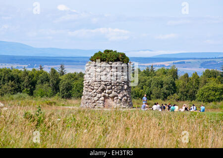 Memorial Cairn von Duncan Forbes, 1881, Schlachtfeld von Culloden, Inverness, Schottland Stockfoto