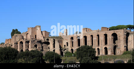 Italien. Rom. Palatin-Hügel. Ansicht. Die Ruinen. Stockfoto