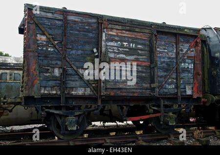 Alte baufällige Eisenbahnwaggon Stockfoto