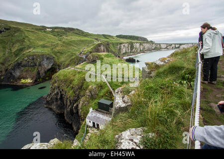 Seil-a-Rede-Brücke, Co. Antrim, Irland Stockfoto