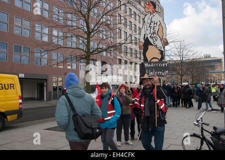 Demonstration von deutschen Union GEW in Berlin, Deutschland. Stockfoto