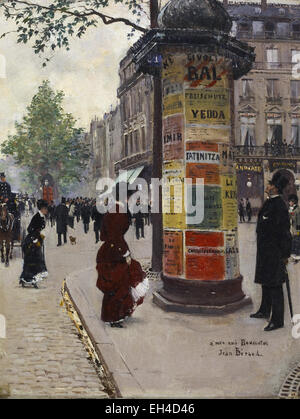 Jean Béraud Paris Kiosk Stockfoto