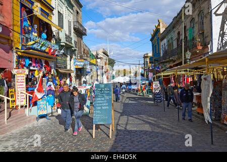 Argentinien, Buenos Aires, Geschäfte in der Boca Nachbarschaft oder Barrio der argentinischen Stockfoto