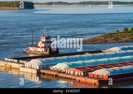 USA, Mississippi, Greenville, den Transport von Gütern auf dem Mississippi Stockfoto