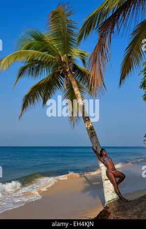 Gabun, Provinz Estuaire, Pointe Denis Strand mit Blick auf der anderen Seite von der Mündung der Gabun Libreville Stockfoto
