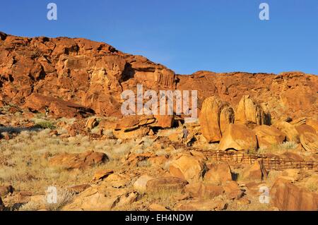 Namibia, Damaraland, Twyfeltontein, als Weltkulturerbe der UNESCO gelistet Stockfoto