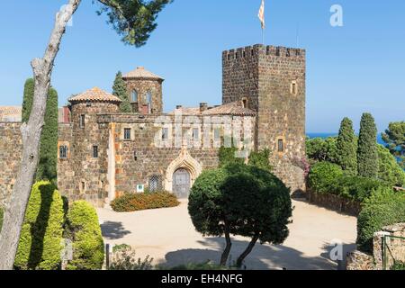 Spanien, Katalonien, Provinz Girona, Costa Brava, Calella de Palafrugell, botanischen Garten Cap Roig, das Schloss Stockfoto