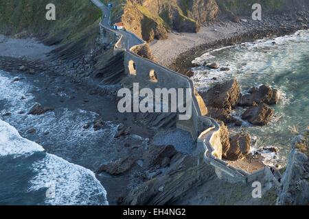 Spanien, Provinz Vizcaya, San Juan de Gaztelugatxe Halbinsel, Baskenland Stockfoto