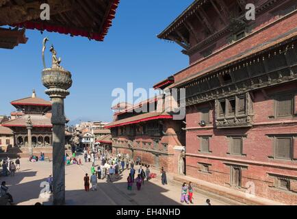 Nepal, Kathmandu-Tal, Patan, Durbar Square, Weltkulturerbe von UNESCO, 14. Jahrhundert Königspalast, Patan Museum, ehemalige Residenz der Malla-Könige Stockfoto