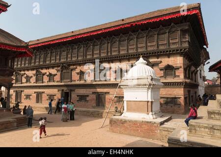 Nepal, Kathmandu-Tal, Bhaktapur, Weltkulturerbe von der UNESCO zum Weltkulturerbe der UNESCO, der Palast der 55 Fenster Stockfoto
