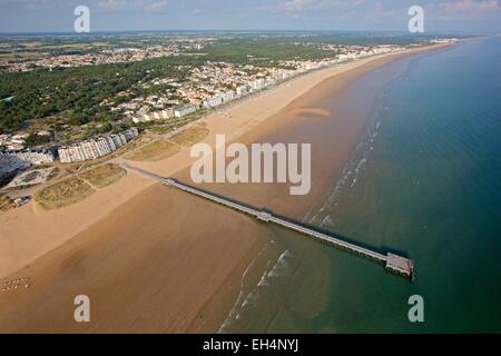 Frankreich, Vendee, Saint Jean de Monts (Luftbild) boom Stockfoto