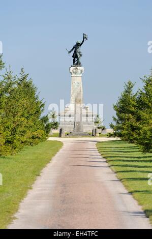 Frankreich, Marne, Valmy, Denkmal zu Ehren von Kellermann der Mosel Heerführer und Sieger der Schlacht von Valmy 1792 über Preußen Stockfoto