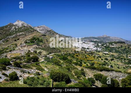 Griechenland, Kykladen, Naxos Kykladen, Dorf von bietet (Apeiranthos, bietet) versteckt in den Bergen Stockfoto