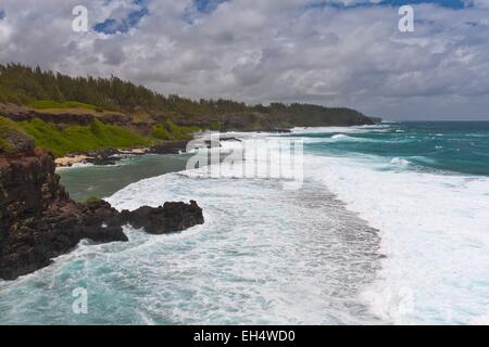 Mauritius, Südwestküste, Savanne Bezirk, Souillac, die Klippen von Gris Gris Stockfoto