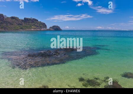 Süd-Westküste Mauritius Black River District, den Felsen von Maconde Stockfoto