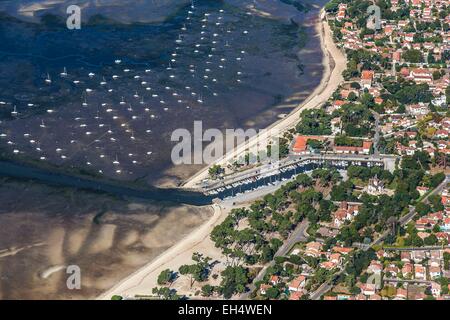 Frankreich, Gironde, Andernos-Les-Bains, Badeort an der Bucht von Arcachon (Luftbild) Stockfoto