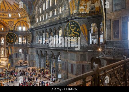 Türkei, Istanbul, Altstadt Weltkulturerbe der UNESCO, Sultanahmet-Viertel, Aya Sofya (Hagia Sophia) Stockfoto