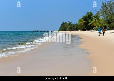 Gabun, Provinz Estuaire, Pointe Denis Strand mit Blick auf der anderen Seite von der Mündung der Gabun Libreville Stockfoto