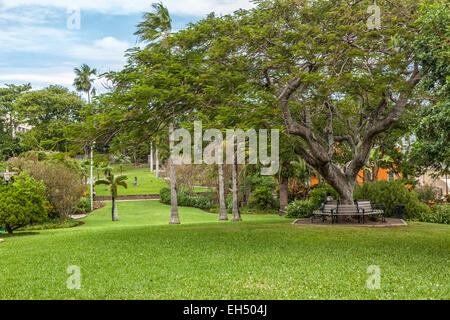 Queen Elizabeth Park, früher bekannt als par la Ville Park, in der Stadt Hamilton, Bermuda. Stockfoto