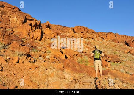 Namibia, Damaraland, Twyfeltontein, als Weltkulturerbe der UNESCO gelistet Stockfoto