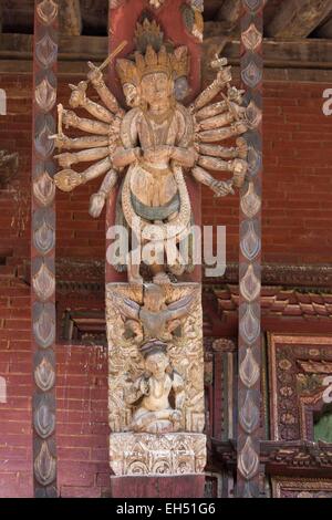 Nepal, Kathmandu-Tal, Changu Narayan, Weltkulturerbe der UNESCO, Hindu-Tempel Stockfoto