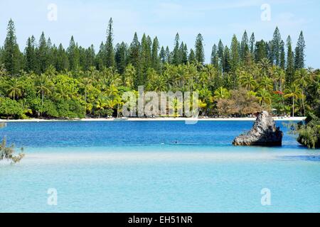 Frankreich, Neu-Kaledonien, Ile des Pins, Kanumera Bay Lagune von der UNESCO als Welterbe gelistet Stockfoto