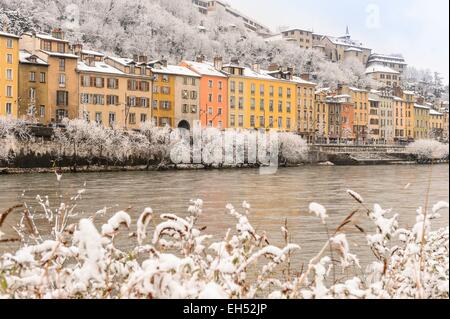 Frankreich, Isere, Grenoble, Saint Laurent Stadtteil am rechten Ufer des Flusses Isere Stockfoto