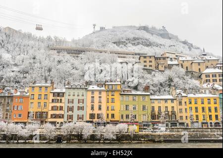 Frankreich, Isere, Grenoble, Saint Laurent Stadtteil am rechten Ufer des Flusses Isere Stockfoto