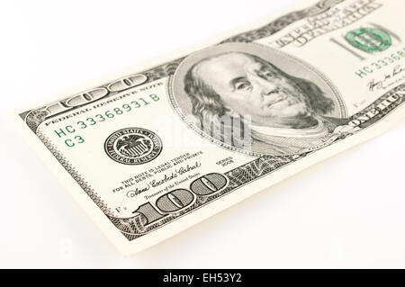 100 Dollar Bill abstrakt Stockfoto