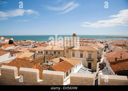 Panoramablick, Saintes Maries De La Mer, Camargue, Provence, Frankreich Stockfoto