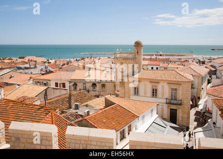 Panoramablick, Saintes Maries De La Mer, Camargue, Provence, Frankreich Stockfoto