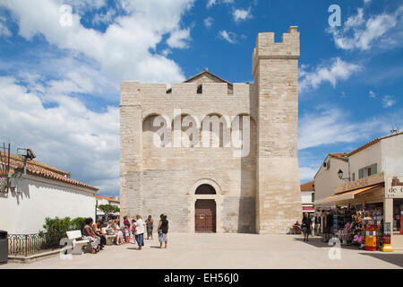 Sancutary Notre Dame De La mer, Kirche von Saintes Maries, Saintes Maries De La Mer, Camargue, Provence, Frankreich Stockfoto