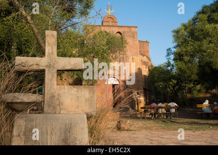 Fels gehauenen Kirchen von Tigray. Wukro. Nord-Äthiopien. Stockfoto