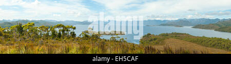 Lake Pedder Panorama, Tasmanien, Australien Stockfoto