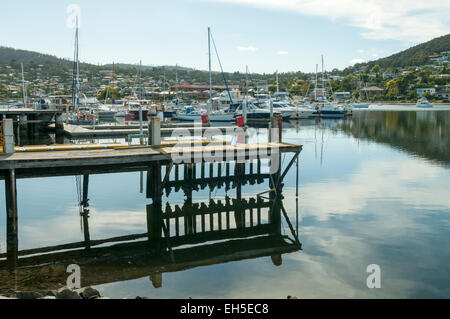 Marina bei Lindisfarne, Hobart, Tasmanien, Australien Stockfoto