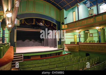 Innenraum der viktorianische Gaiety Theatre in Shimla, Himachal Pradesh, Indien Stockfoto