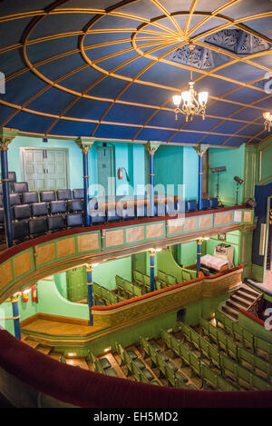 Innenraum der viktorianische Gaiety Theatre in Shimla, Himachal Pradesh, Indien Stockfoto