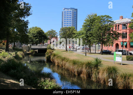 Park Downtown ChristChurch Neuseeland Erdbebenschäden Stockfoto