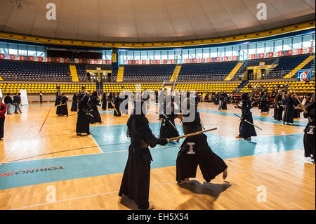 Piemont, Turin, Italien. 7. März 2015.   Cik Kendo Italienmeisterschaften individuell – vor Wettkämpfen Credit: wirklich Easy Star/Alamy Live News Stockfoto