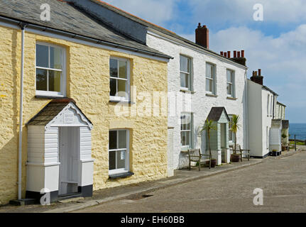 Ferienhäuser in Charlestown, Cornwall, England UK Stockfoto