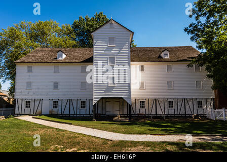 Getreidespeicher, alte Wirtschaft Dorf Ambridge, Pennsylvania Stockfoto